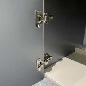 WJL <span class=keywords><strong>Meuble</strong></span>-<span class=keywords><strong>lavabo</strong></span> mural en céramique 80 cm avec éclairage intégré, design moderne résistant à l'humidité, pour salle de bain - Product Image 6