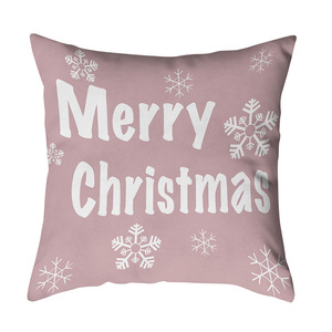 New Arrival Christmas Gifts Xmas Series Square Print Snowman Santa Claus Print <strong>Cushion</strong> <strong>Cover</strong> for Indoor Home Bedroom Sofa - Product Image 5
