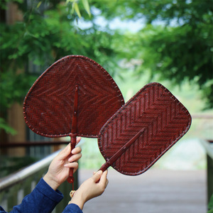 Bamboo Woven Fan Handmade Antique Chinese Style Fan Art Collectible Bamboo Craft - Product Image 1