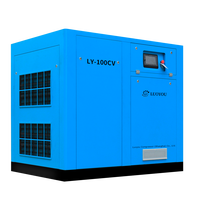 Compresseur d'air industriel Luoyou 100HP 75KW, robuste, fixe, alimenté en courant alternatif, refroidi par air, lubrifié, à vis, pour applications pneumatiques industrielles