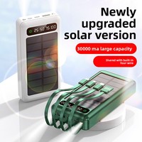Usine personnaliser haute capacité batterie externe solaire charge rapide avec câble alimentation Mobile pour la vente en gros