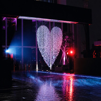 Fontaine à rideau d'eau numérique, cascade extérieure, conception personnalisée, projet commercial