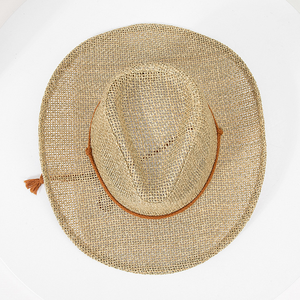 Nouveau style 2026 – Chapeau de cowboy en paille respirant avec logo personnalisé – Chapeau de soleil western - Product Image 6