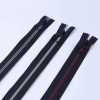3 #   5 #   Fermeture éclair en nylon à rayures de couleur personnalisée, fermeture éclair à tirette ronde pour vêtements, sacs à dos, accessoires de tente