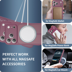 Étui de téléphone magnétique de luxe personnalisé effet cerise pour iPhone 18 17 Pro Max, avec protection d'objectif et compatible charge sans fil, toucher soyeux - Product Image 6