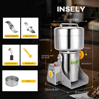 Machine à moudre électrique pour épices, herbes et grains de café en acier inoxydable 220V, outil de cuisine domestique