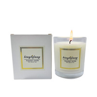 Bougie parfumée en verre, fabriquée en Chine, modèle JLF-03, livraison directe disponible ; Lampe à beurre, cadeau festif, parfum transparent