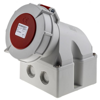 Nouvelle Prise Industrielle Murale MENNEKES 9382 IP40 ABS Rouge 3P + N + E 25 Mâle/Femelle, 32A 400V, Bronze Phosphoreux
