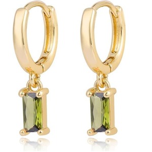 Vendita all'ingrosso personalizzata 925 ago in argento semplice moda rettangolare varietà di zircone colorato in <span class=keywords><strong>orecchini</strong></span> gioielli - Product Image 5