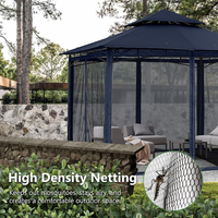 Pergola de jardin Aiatelgid PRO avec toit métallique, pavillon de jardin, pergola de jardin