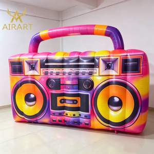Modèle de lecteur de musique gonflable décoré pour festival de musique, <span class=keywords><strong>radio</strong></span> gonflable géante style disco pour fête estivale en plein air - Product Image 4