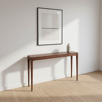 Table console moderne minimaliste scandinave de luxe en bois massif écologique durable, entièrement mortisée, sans obstacle, pour salon YD