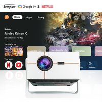 Projecteur Everycom YG628W ultra Google TV LED LCD avec objectif automatique, cinéma maison, Android Smart, Full HD 1080P, résolution K