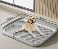 USMILEPET Tiroir de toilette pour chien personnalisable en gros avec protection anti-éclaboussures surélevée, facile à nettoyer, en matériau PP, pour l'entraînement des chiens