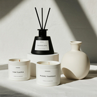 C & H coffret cadeau de parfum pour la Saint-Valentin Décoration intérieure Diffuseur de roseaux d'huile essentielle de luxe Bougie parfumée à la cire de soja avec boîte d'emballage