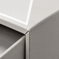 Boîte à bijoux en papier gris recyclable, emballage minimaliste géométrique pour boucles d'oreilles avec insert en feutre, boîte cadeau moderne, vente en gros