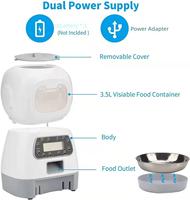 Distributeur automatique de nourriture pour animaux de compagnie rechargeable 3,5 L avec contrôle WiFi via application, vente directe d'usine