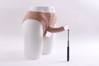 Equipo Sexual: Pene Hueco con Pantalón de Cuero Triangular, Productos Sexuales para Hombres y Mujeres, Decoración Pseudofemenina