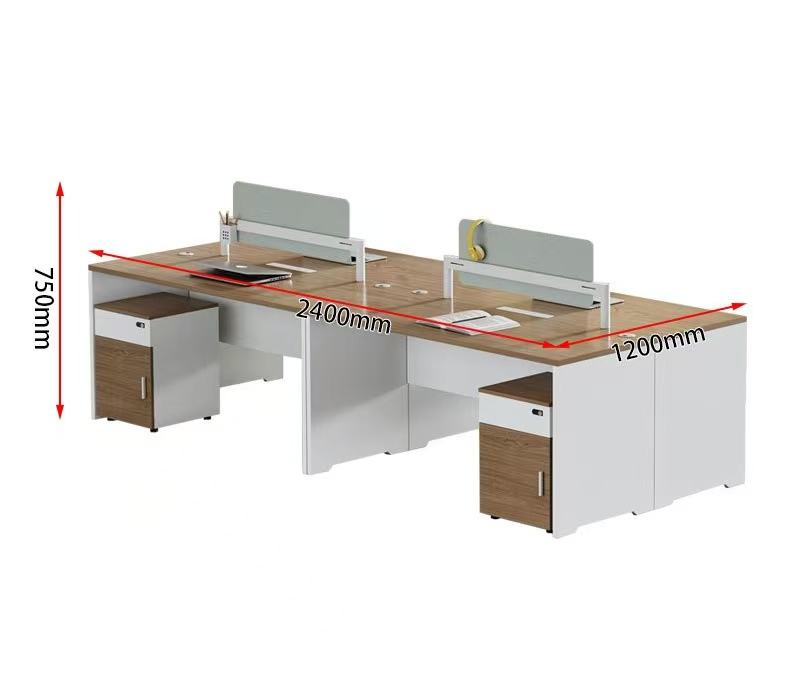 โต๊ะทำงานสำหรับพนักงานสี่คน