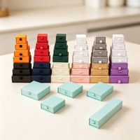 Boîtes cadeaux de luxe personnalisées en carton rigide avec tiroir coulissant, doublées d'éponge, vernies, forme sur mesure pour parfum