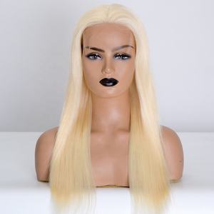 Perruques médicales blondes <span class=keywords><strong>Alessandra</strong></span>, cheveux humains vierges brésiliens, monofilament, dentelle frontale, perruques pour alopécie - Product Image 1