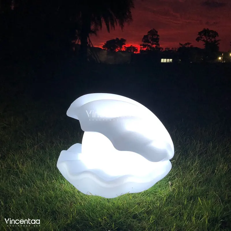 Vincentaa Custom Outdoor Gazon Tuinverlichting Sculptuur Acryl Shell Sculptuur