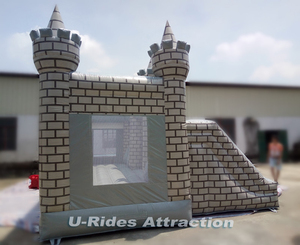 Trung quốc sản xuất hiện đại phong cách màu xám màu bền PVC chất liệu bouncy lâu đài <span class=keywords><strong>Inflatable</strong></span> nhảy lâu đài cho vui chơi giải trí công viên - Product Image 3