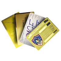 Cartes de visite personnalisées, cartes d'invitation, cartes professionnelles en métal doré RFID NFC étanches, épaisseur personnalisée, pour gravure laser, livraison express aux États-Unis