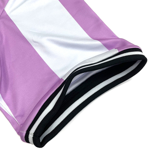 Classic Striped Retro Soccer Jersey Custom <b>Patchwork</b> Embroidered Logo Breathable Oversized Polyester Sports Soccer <b>Shirt</b> - Product Image 6