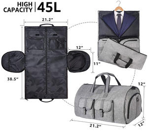 2023 nouveau sac de sport en <span class=keywords><strong>cuir</strong></span> personnalisé à la mode pour hommes voyage d'affaires week-end avec <span class=keywords><strong>pochette</strong></span> à chaussures nuit grand - Product Image 2