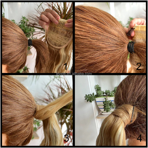 AliLeader 24 \ "Long Couleur Naturelle Résistant À La Chaleur Synthétique Clip-in <span class=keywords><strong>Extension</strong></span> <span class=keywords><strong>de</strong></span> <span class=keywords><strong>Cheveux</strong></span> Style Chaud Vague <span class=keywords><strong>de</strong></span> Corps <span class=keywords><strong>Queue</strong></span> <span class=keywords><strong>de</strong></span> <span class=keywords><strong>Cheval</strong></span> pour la Vente en Gros - Product Image 4