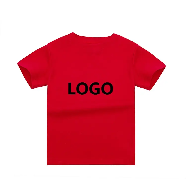 Trẻ Em Ngắn Tay Áo T-Shirt Tùy Chỉnh In Logo 100% Cotton Đồng Bằng Trống Trẻ Em Bé Gái Boy T Áo Sơ Mi