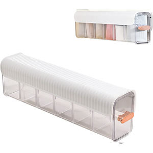 Latest Wholesales <b>Stackable</b> Socks Wall-Mounted Underwear Organizer Compartment <b>Storage</b> <b>Box</b> Plastic - Product Image 2