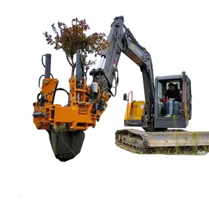 Newest High Quality Small Tree Spade Skid Steer Loader Excavator Tree Transplanting Machine Tree Spade Transplanter