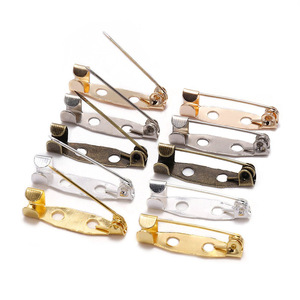 Épingles de sûreté en fer avec trous 15mm 20mm 25mm 30mm 35mm pour la fabrication de bijoux, broches DIY, argent, or, bronze antique, blanc KKC - Product Image 2