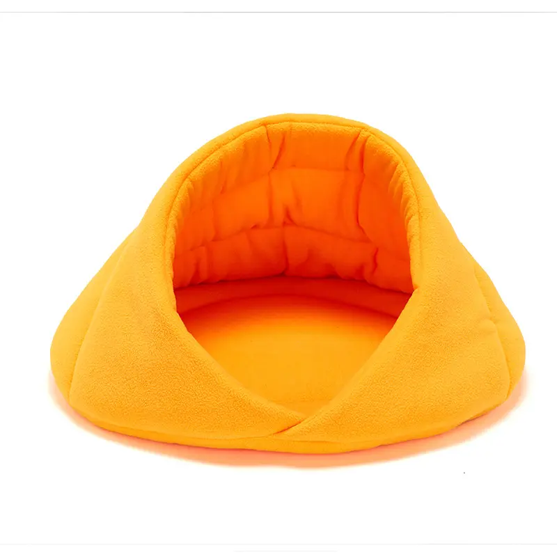 Hot Sell Spin Style Machine Washable Anti Slip Surrounded Small Medium Cat Cave Puppy Dog Heated Pet Bed