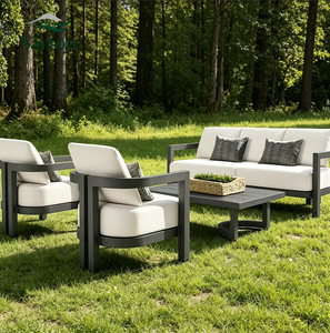 Aluminum Outdoor Furniture Set with High-density Sponge <b>Cushions</b> <b>for</b> Patio & Balcony Leisure Use Cs092 High-density Sponge - Product Image 1