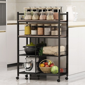 Etagère de cuisine de haute qualité, meuble de rangement utilitaire Vintage pour <span class=keywords><strong>micro</strong></span>-ondes <span class=keywords><strong>Table</strong></span> à 3 niveaux pour espace à épices, station de travail - Product Image 5