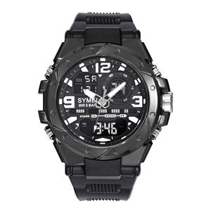 <span class=keywords><strong>Montre</strong></span> électronique à Quartz à double affichage à la mode <span class=keywords><strong>pour</strong></span> adolescents hommes multi-fonction cuir étanche lumineux 20mm alliage 42mm verre - Product Image 5