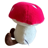 Jouet en peluche pour chien en forme de champignon rouge à pois, doux et couineur, pour Bichon Frisé, chiens de petite et moyenne taille, pour jouer en extérieur