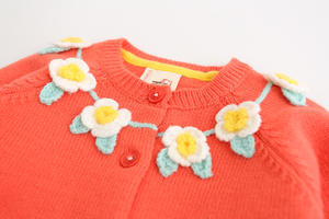 Importations chinoises en gros : Collier pour enfants, pull cardigan à fleurs, Top 10 - Product Image 4
