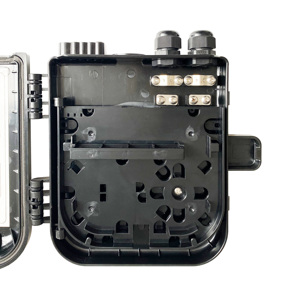 Caja de Distribución de Fibra Óptica de 8 Núcleos, 8 Puertos, Negra, para Exteriores, Caja Terminal FTTH para Pasillos - Product Image 1
