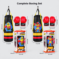 Ensemble de boxe junior avec sac de frappe pour les jeux sportifs récréatifs, les jeux d'introduction et les activités de pratique pour débutants