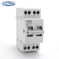 Voltriq Din Rail 230V 2P 80A-125A 400V Courant maximal Double alimentation Commutateur de transfert manuel Disjoncteur de verrouillage