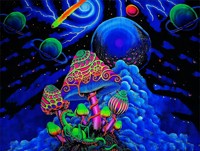 Custom DIY Fluorescent Rectangle Tapestry Art Deco Design Plant Pattern Polyester Material for Wall Wedding Decorative Purpose
