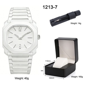 New Trend Fashion Premium White Quartz Watch Plastic Ultra Thin Men's Quartz Watch Top Luxury <b>Gift</b> <b>Box</b> Watch - Product Image 6