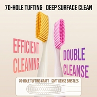 YOUNGELF Brosse à dents à tête longue en nylon ultra-fin, brosse étendue en plastique, pack familial pour adultes, vente en gros à domicile, OEM, logo personnalisé