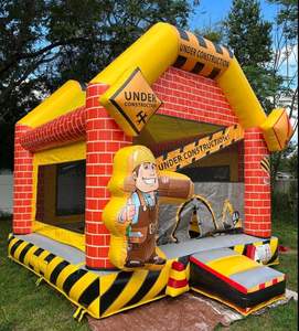 Château gonflable commercial à thème de dessin animé, château bleu en PVC, maison de rebond avec souffleur, parc pour enfants, chiens et famille, vente chaude - Product Image 3