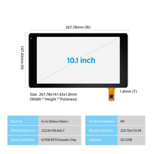 Ilitek eeti chip có sẵn 10.1 "cảm ứng điện dung dự Bảng điều chỉnh Tempered Glass điện dung màn hình cảm ứng đa màn hình cảm ứng Bảng điều chỉnh - Product Image 2