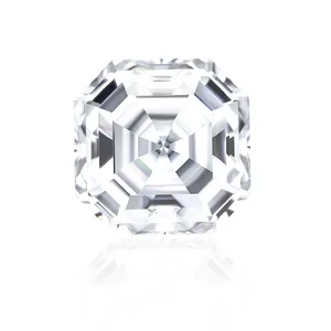 Raw Material Manufacturer 1 Carat 6 Mm Loose White Gemstone Fire Customized D Color Asscher Cut Moissanite Diamond